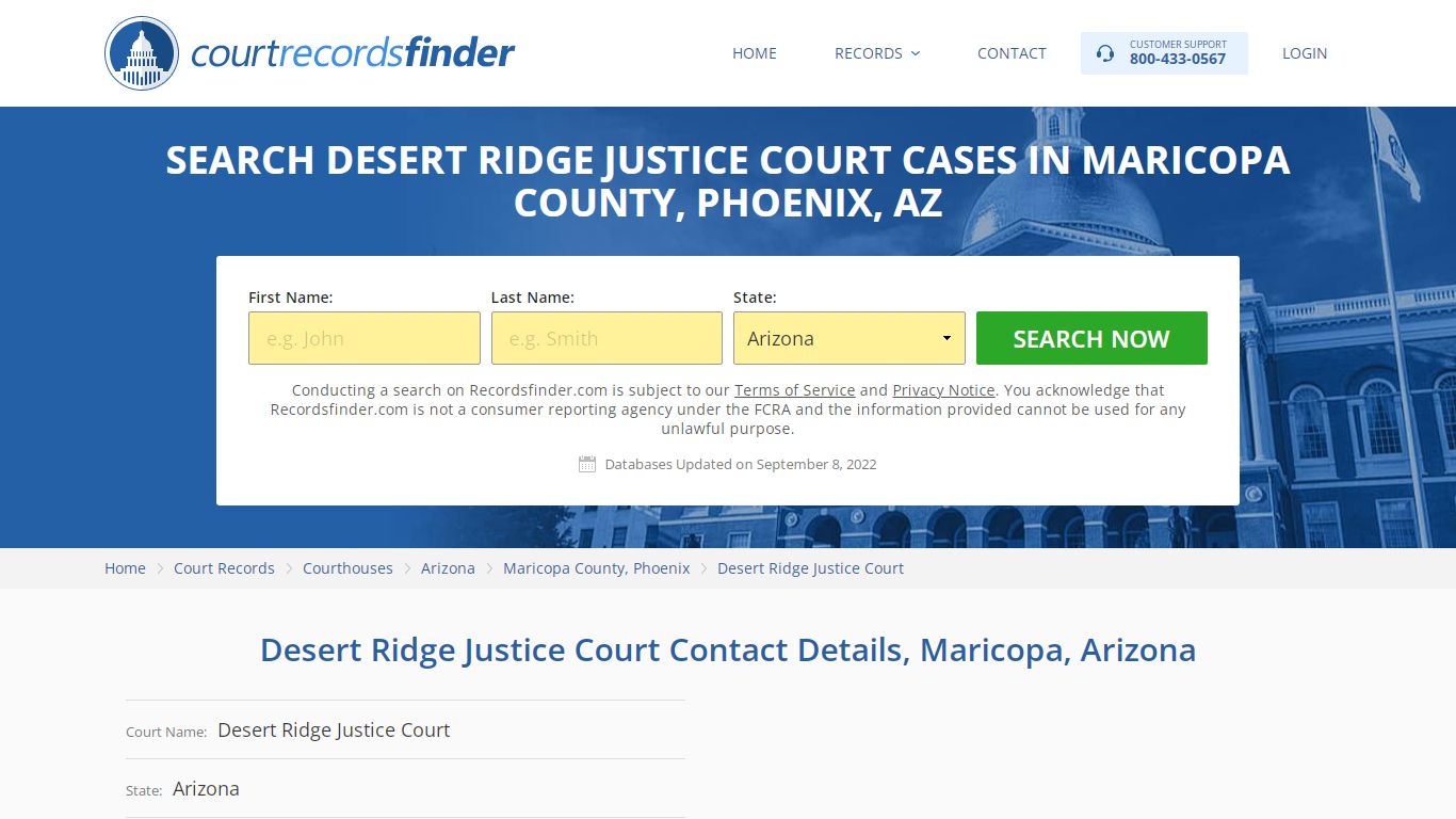 Desert Ridge Justice Court Case Search - RecordsFinder